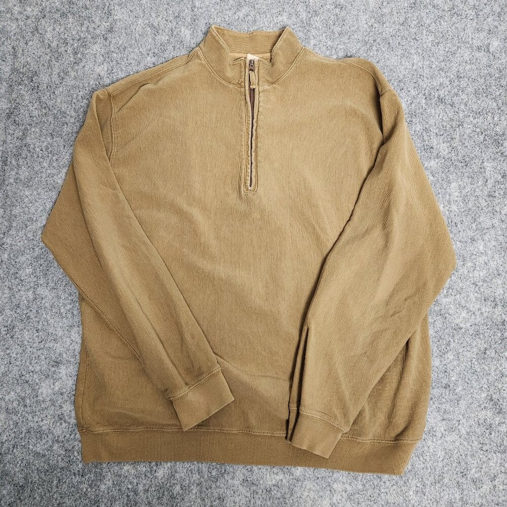 Woolrich Pullover Sweater 8090 Dark Brown Quarter‎ Zip Long Sleeve Mens Size XXL